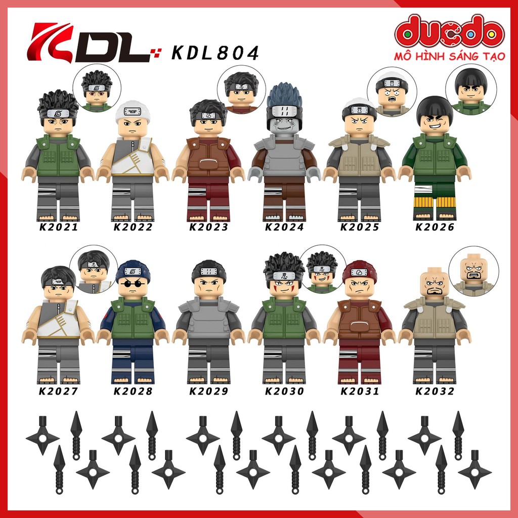 Minifigures các nhân vật trong Naruto Akatsuki với áo giáp mới - Đồ chơi Lắp ghép Xếp hình Mô hình Mini KDL804