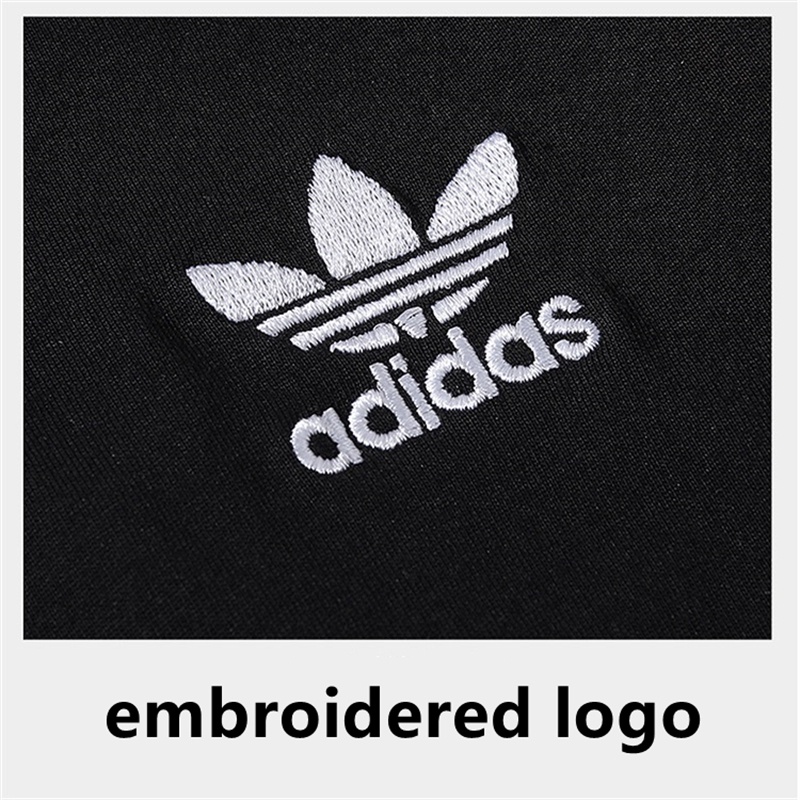 Quần Thể Thao Adidas Dệt Kim Ống Rộng Co Giãn Tốt Thêu Logo Cá Tính Cho Cặp Đôi