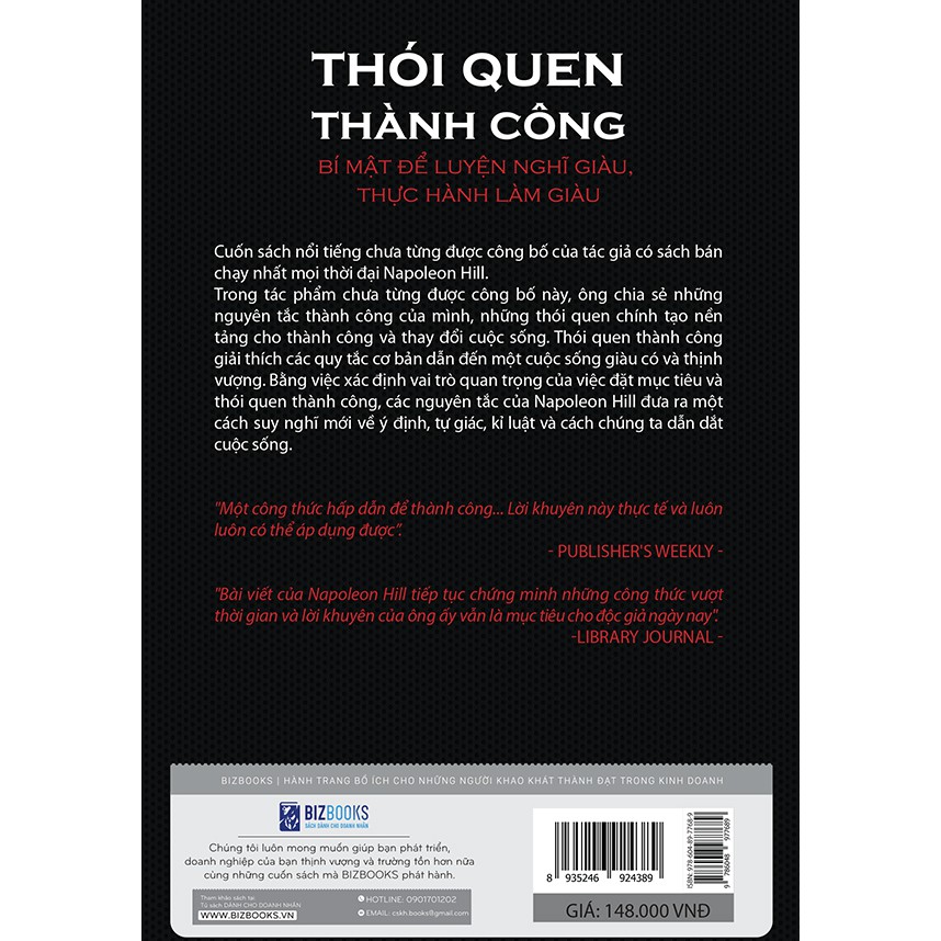Sách - Thói Quen Thành Công: Bí mật luyện nghĩ giàu, thực hành làm giàu + tặng kèm Booksmart
