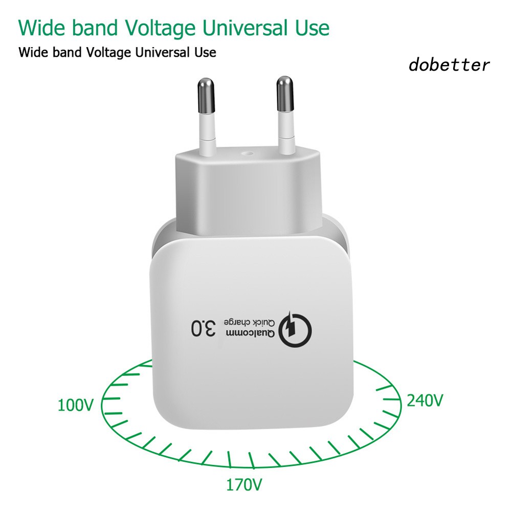 DOH_OLAF Quick Charging QC3.0 Single USB Charger for iPhone for Huawei Cell Phone