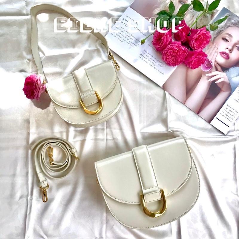 Túi Nữ Yên Ngựa Màu Phấn Chalk Saddle