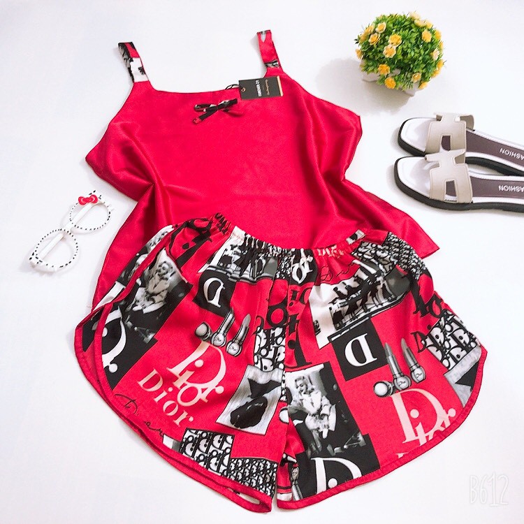 Đồ bộ lụa hai dây, đồ ngủ mặc nhà | BigBuy360 - bigbuy360.vn