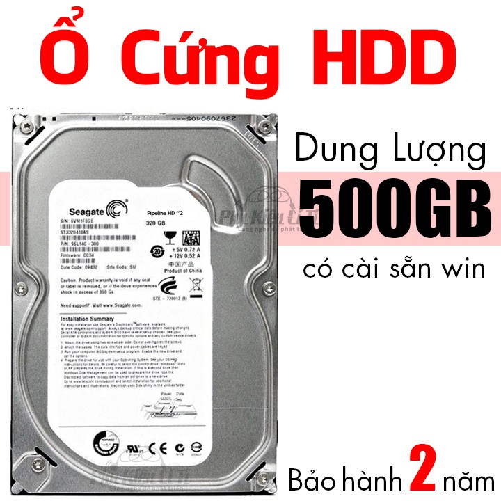 Ổ cứng máy bàn hdd seagate 500gb cài sẵn win bảo hành 2 năm