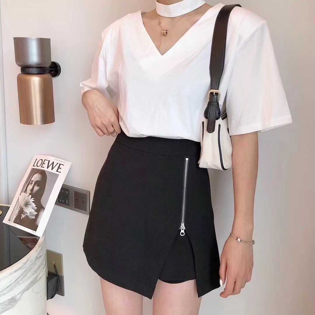 Quần Váy Nữ Lưng Cao Khóa Cạnh M186