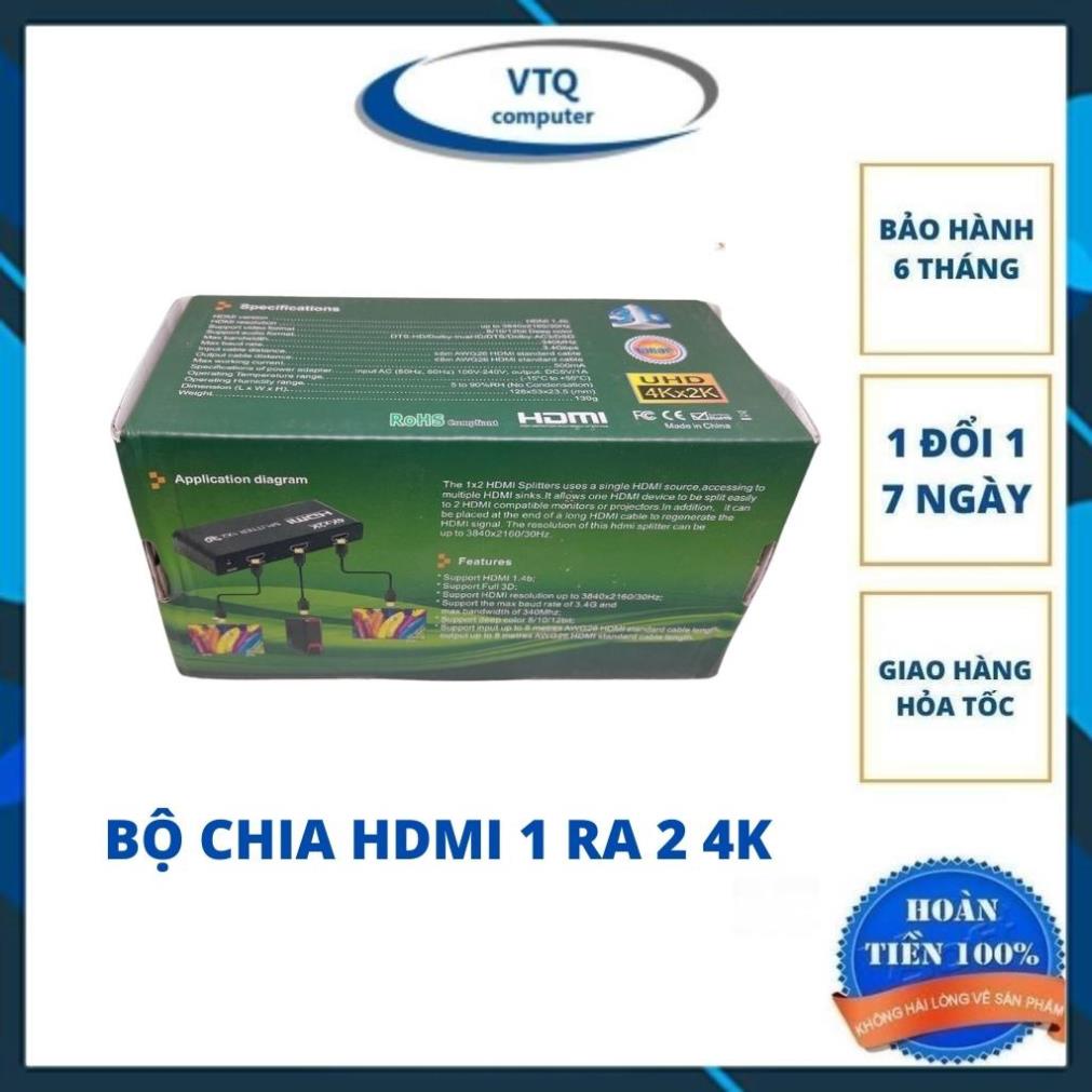 Bộ chia hdmi 1 ra 2 4Kx2K hàng tốt. bảo hành 6 tháng