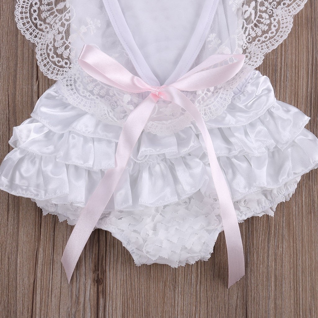 ღ♛ღInfant Baby Girl Clothes Lace Floral Bodysuit Romper Cake Sunsuit Outfits 0-18M