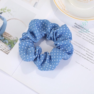 Combo 5 dây cột tóc, thun cột tóc màu xanh biển siêu xinh