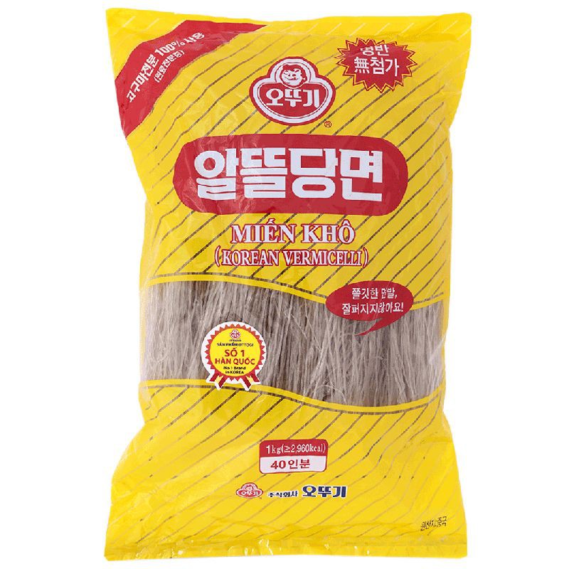 Miến Khô Ottogi Gói 1KG Sợi Dai Mềm Trắng Đục Tự Nhiên - Hàng Chính Hãng