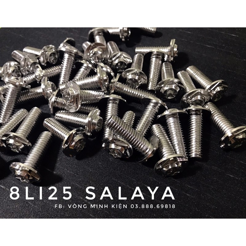 Ốc salaya 8li25 gắn đĩa bát heo gác chân các loại xe