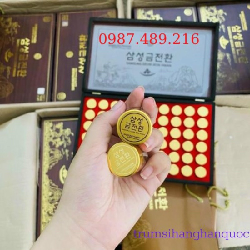 An Cung Ngưu Hoàng Cao Cấp Hộp Gỗ 60 Viên Hàn Quốc