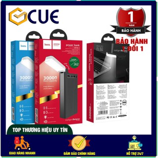 Pin sạc dự phòng 30000mAh hoco j62 - Sạc dự phòng hoco j62 tích hợp đèn pin có 2 cổng vào và 3 cổng ra