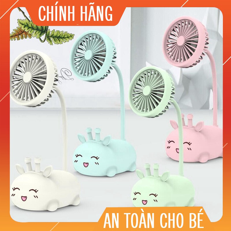 KM Quạt mini sạc điện đế hình thú