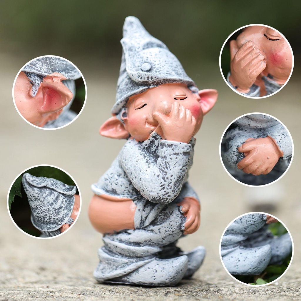 Mô Hình Tượng Gnome Vui Nhộn Trang Trí Sân Vườn