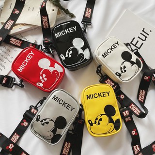 Phiên Bản Hàn Quốc Túi Trẻ Em 2020 Xuân Hè Hoạt Hình Dễ Thương Mickey PU Túi Thời Trang Cô Gái Màu Trơn Phụ Kiện Túi Messenger
