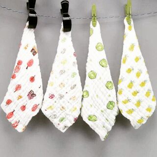 Khăn mặt cotton 6 lớp cho bé 25*25 cm