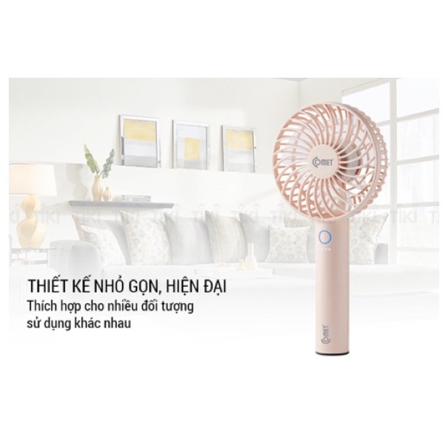 Quạt sạc cầm tay comet CRF1004 chính hãng