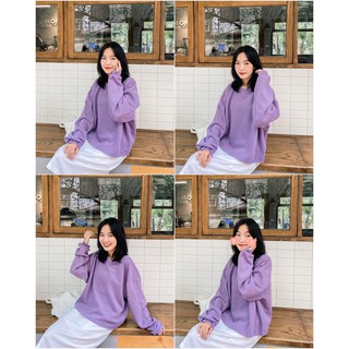 Áo sweater trơn nỉ tăm Dou