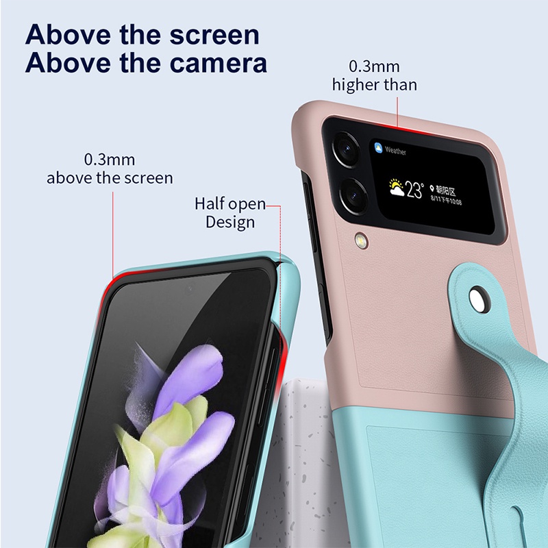 Bao Da Điện Thoại Siêu Mỏng Thời Trang Cho samsung galaxy z flip 4 5 5g flip5 Ốp