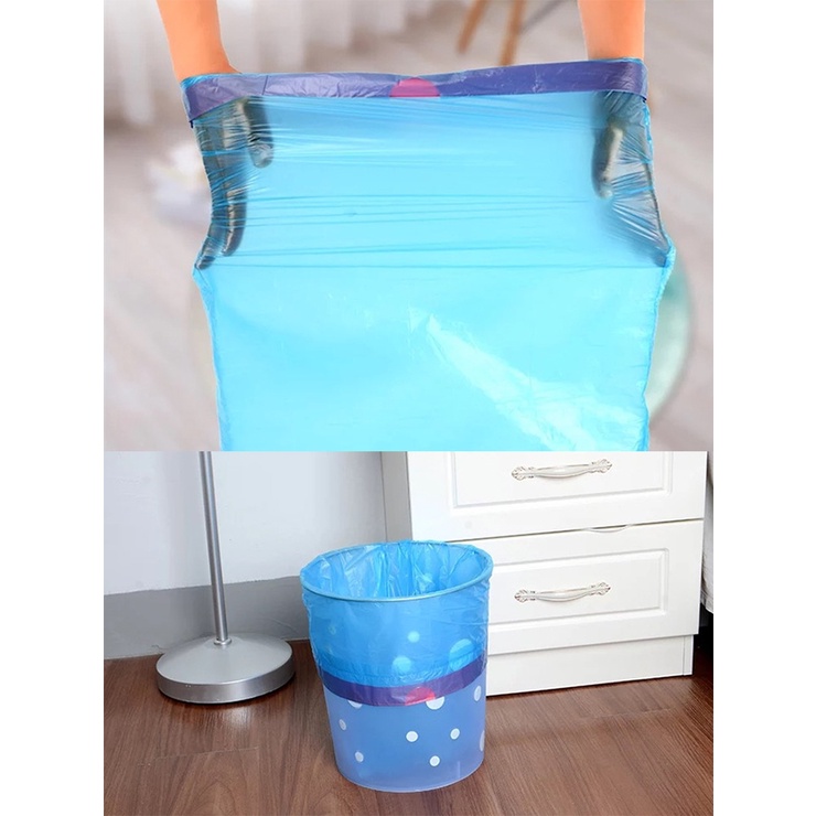 Túi Đựng Rác 2 Cuộn Bằng Nhựa Dày Dặn Có Thể Phân Hủy Sinh Học Màu Sắc Đa Dạng Cho Nhà Bếp Nhà Tắm