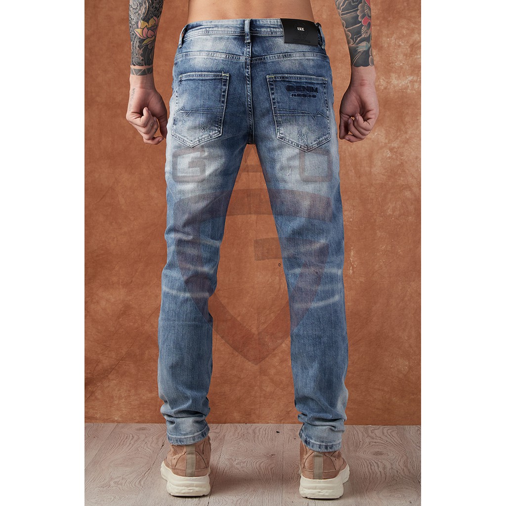 [𝐅𝐑𝐄𝐄 𝐒𝐇𝐈𝐏] QUẦN JEANS NAM WASH BẠC CÁ TÍNH CHẤT JEAN CO GIÃN CỰC ĐẸP - Quần bò size lớn - Jean ống ôm - Hàng có sẵn