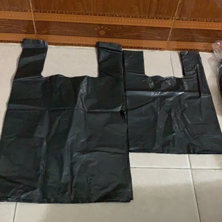 1kg Túi nilong đen đựng rác có tai