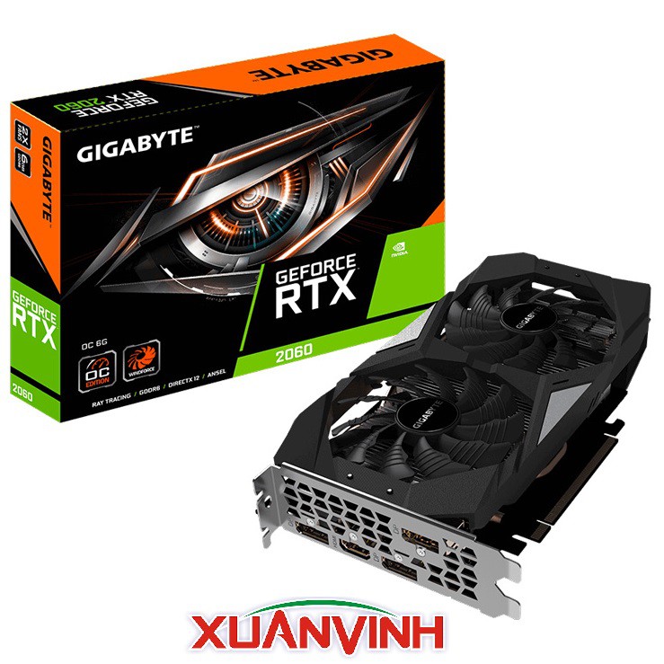 Card Màn Hình Gigabyte GeForce RTX 2060 N2060OC6GD 6G New 100% Chính Hãng