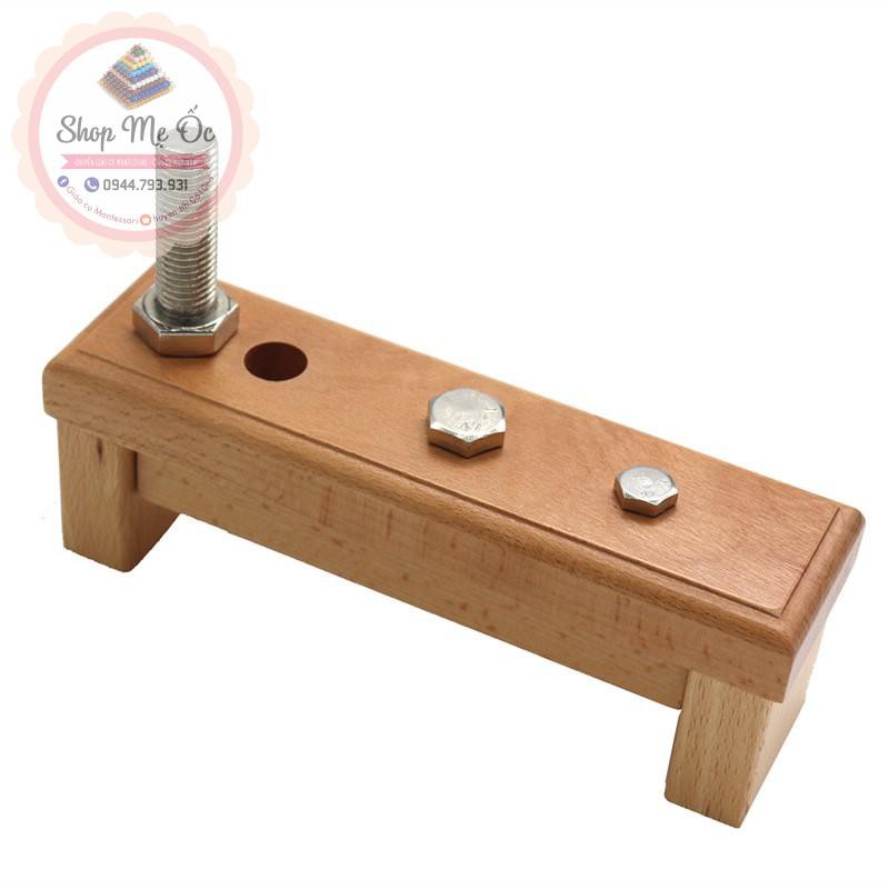 Giáo cụ Montessori - Bộ Lắp Ghép Ốc Vít Cho Bé 3 4 5 Tuổi