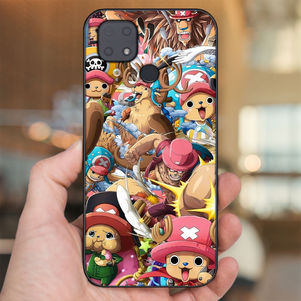 Ốp lưng Xiaomi Redmi 10C viền đen in hình Chopper One Piece Đảo Hải Tặc