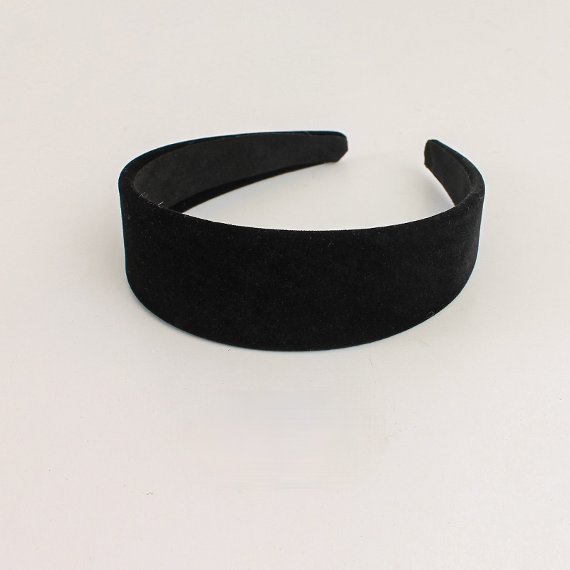 Dây buộc tóc/băng đô cài tóc bằng vải nhung mềm mại màu trơn phong cách vintage dành cho nữ