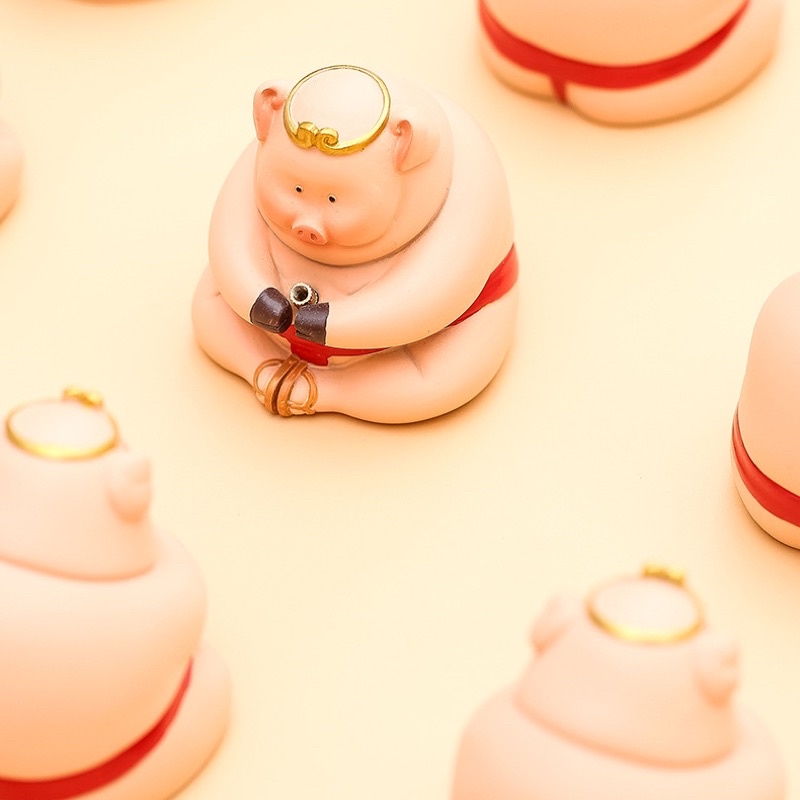 Tượng chibi Trư Bát Giới trang trí đốt nhang phong thuỷ