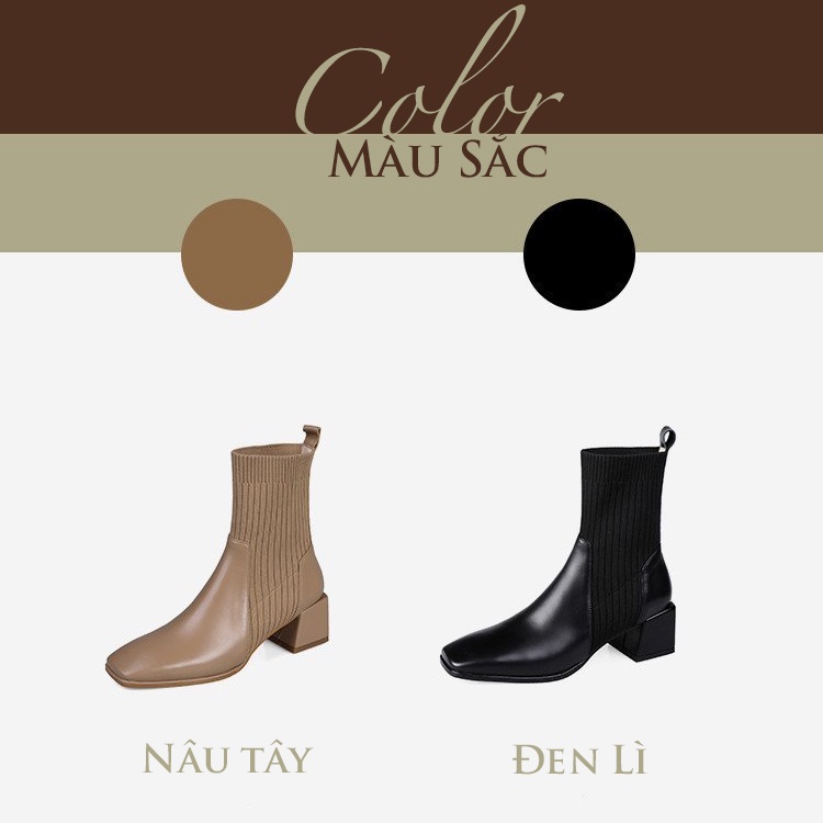 Giày Boots nữ 5 cm DEMIN - KBS064