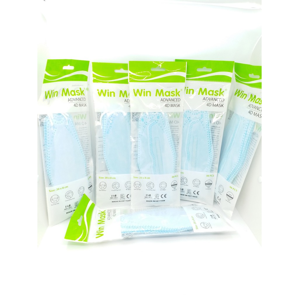 KHẨU TRANG 4D WIN MASK GÓI 6 CÁI. 4 MÀU TÙY CHỌN | Shopee Việt Nam