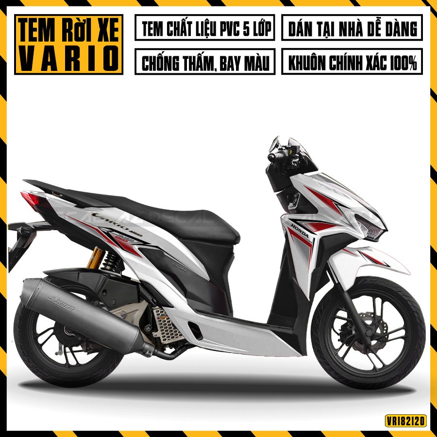 Decal Dán Xe Vario 150 Mẫu FM | VR182120FM | Tem Rời Chống Nước, Dễ Dán, Mọi Màu Xe Đỏ, Đen, Trắng