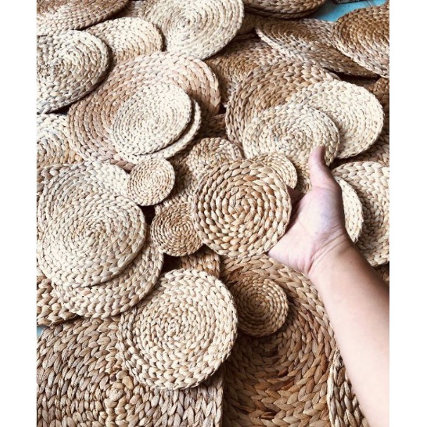 Thảm Lục Bình Lót Ly, Phụ Kiện Chụp Ảnh, Trang Trí Nhà Cửa Size 12cm, 20cm, 25cm, 30cm,