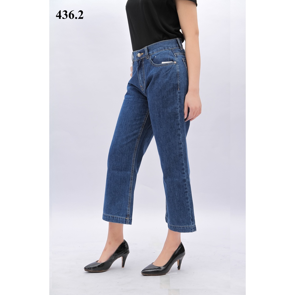 (Giảm giá trong 3 ngày) Quần jeans nữ Baggy Zenda lưng cao ống rộng cạp cao