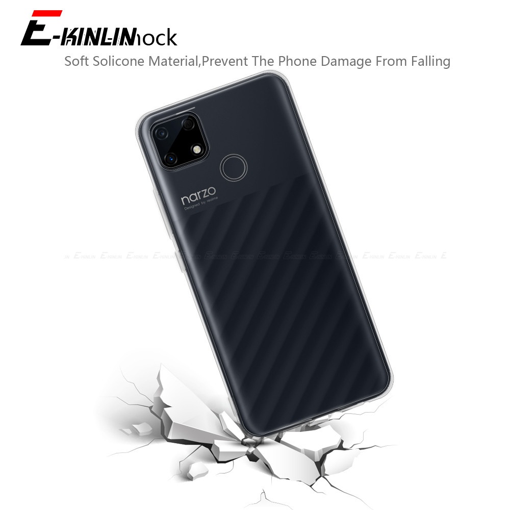 Ốp Điện Thoại Silicon TPU Mềm Trong Suốt Siêu Mỏng Cho Realme Narzo 50 50i 50A 30 30A 20 Pro 20A 10 10A