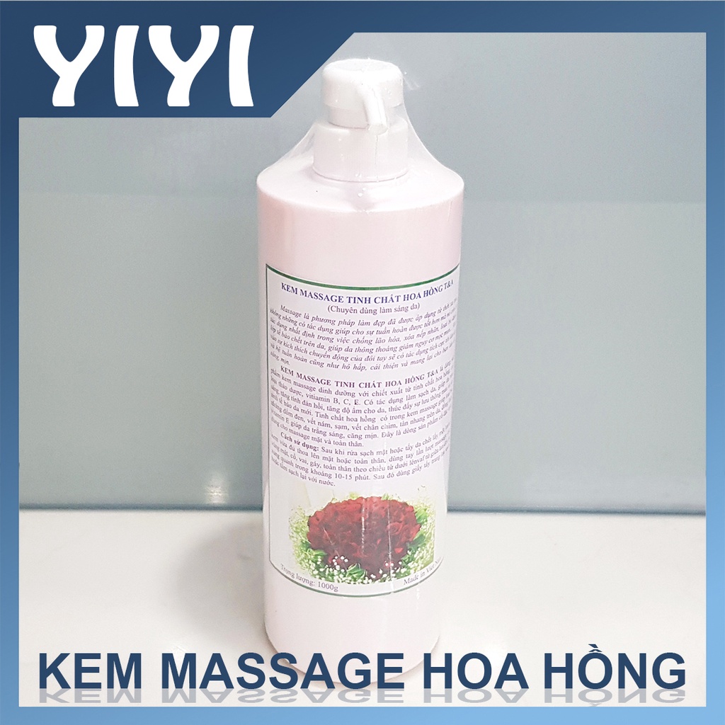 1000ml KEM MASSAGE TINH CHẤT HOA HỒNG
