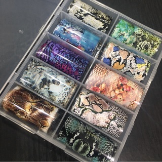 FOIL DÁN MÓNG( mẫu Da Rắn /caro/mẫu chữ)