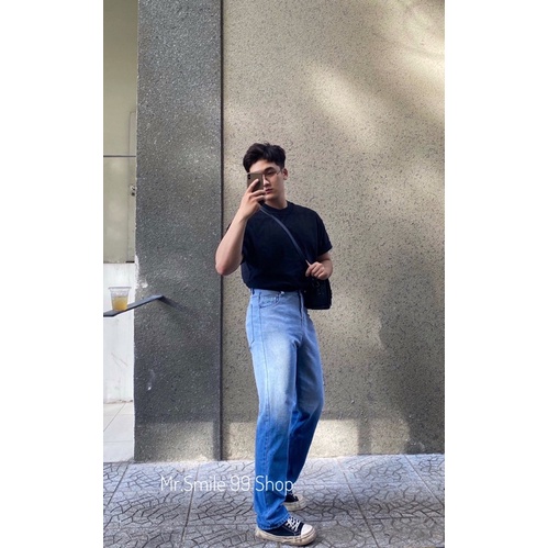 Quần Jean Baggy Loang Màu ống Suông Rộng Gen Z Nam Nữ Xu Hướng Hot Trend unisex Mr Smile 99 Shop