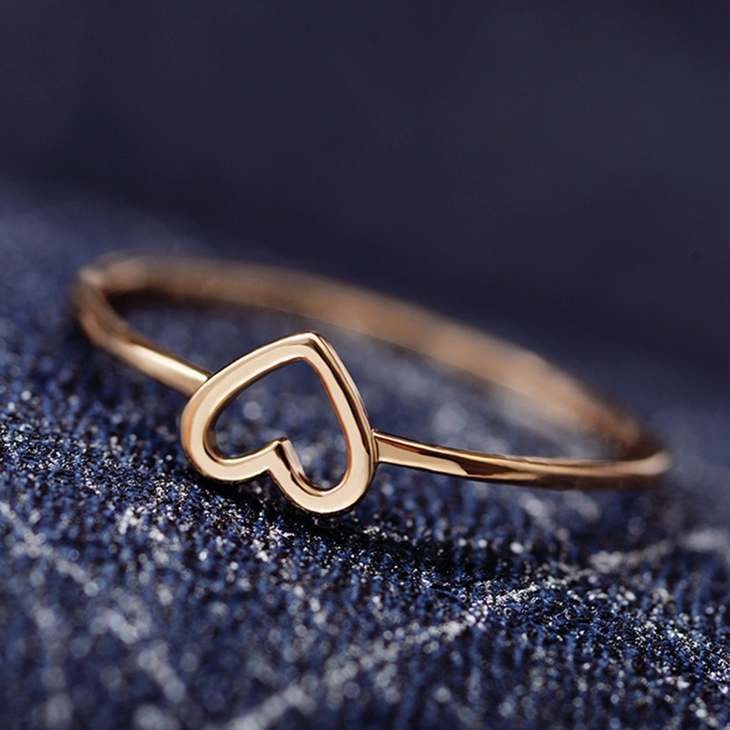 Nhẫn Hình Trái Tim Rỗng Thời Trang Cho Phụ Nữ