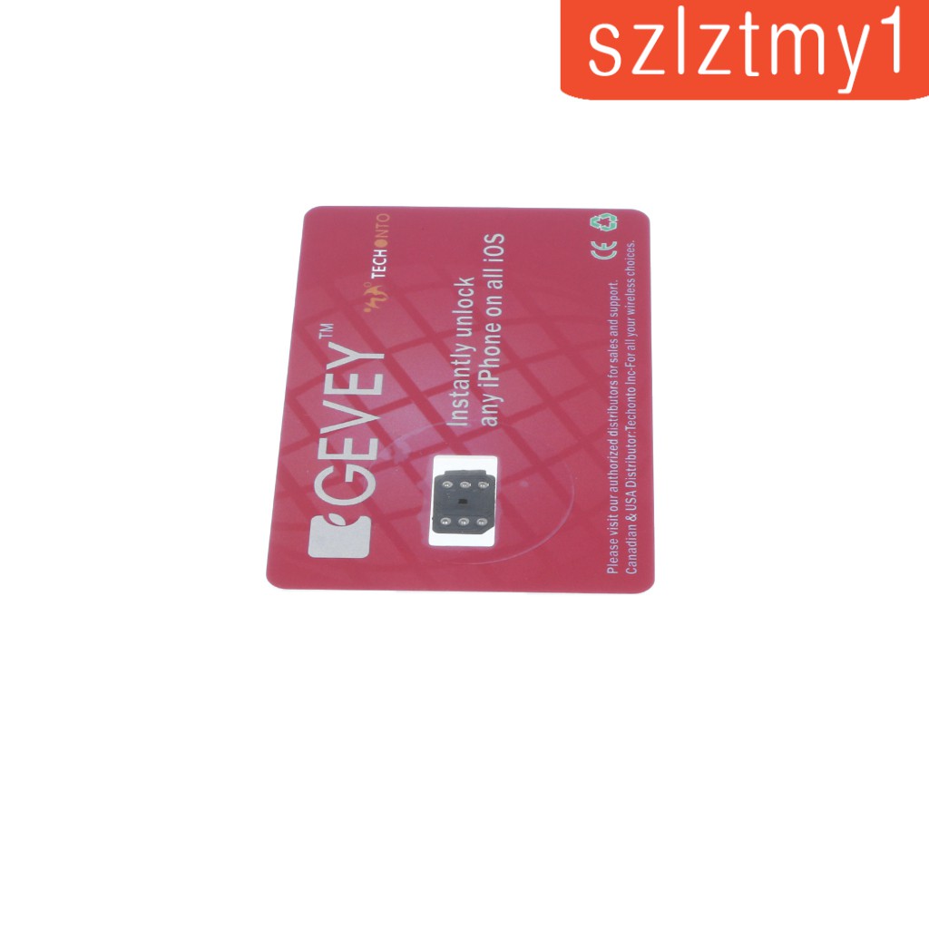 Unlock Turbo Sim Card GPP LTE 4G for iPhone 8 7 6S 6 Plus + SE 5S 5C 5 Red