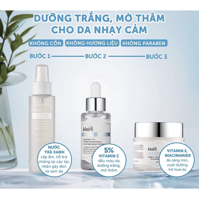[Hàng auth] Tinh Chất Vitamin C Dưỡng Sáng Da, Mờ Thâm Klairs Freshly Juiced Vitamin Drop 35ml