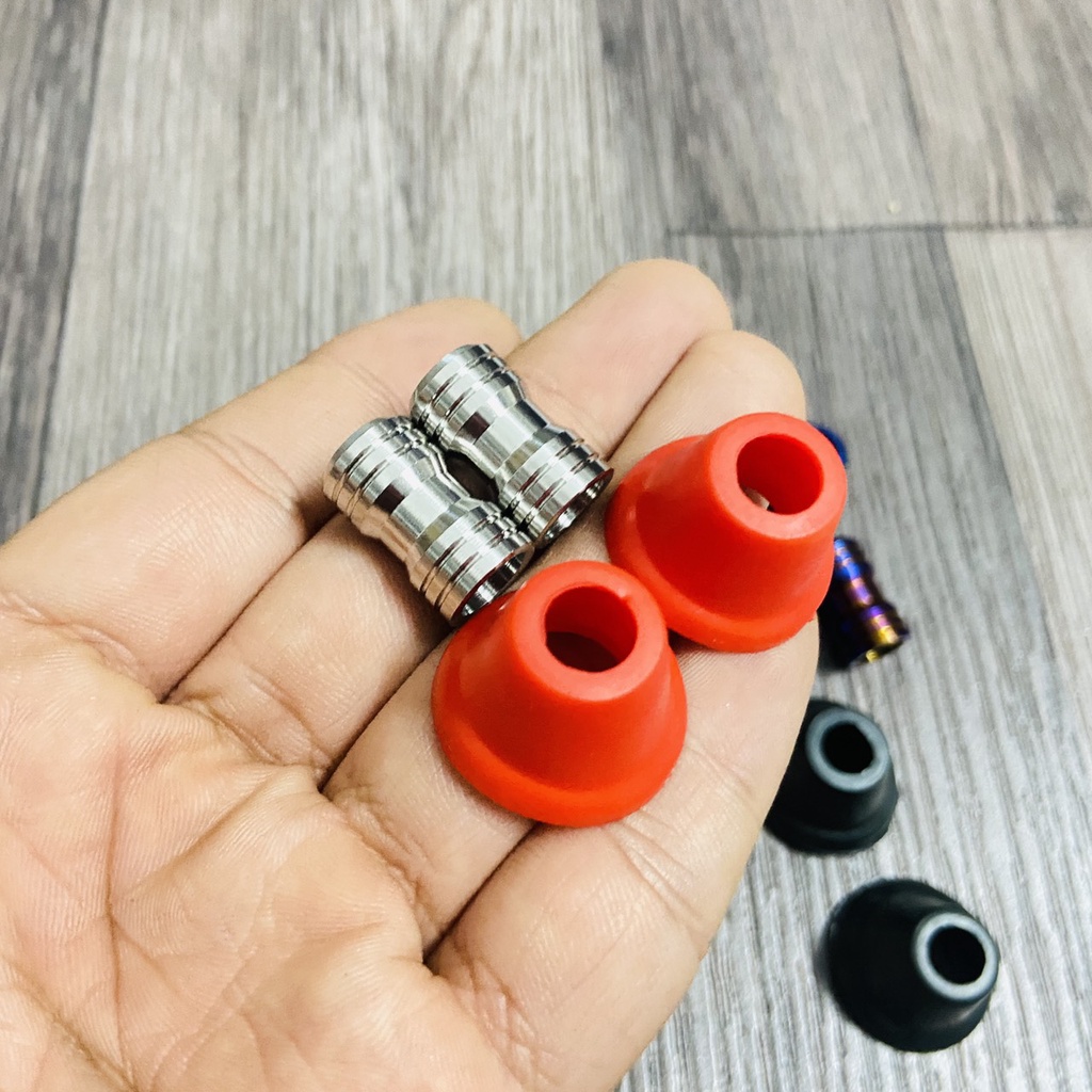 Van vòi inox V2 kèm cao su chống trầy sử dụng được cho bánh cam, bánh mâm, niềng nhôm
