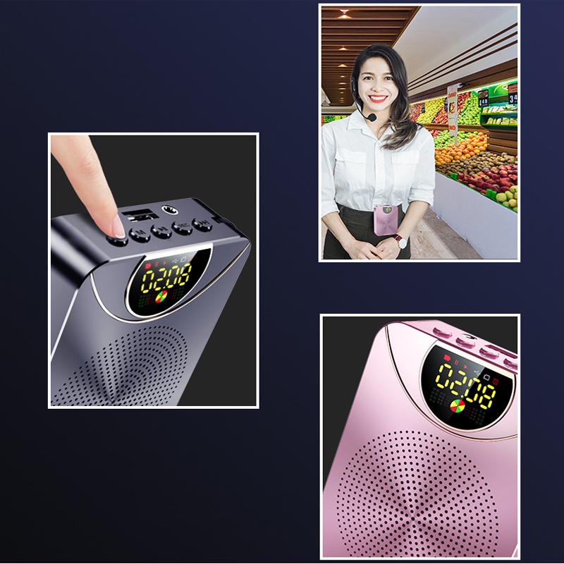 Loa Trợ Giảng KAW Bluetooth Mini Không Dây Chính Hãng Keling Màn Hình LED