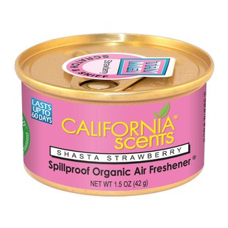 Hộp sáp thơm xe mùi dâu California Scents Spillproof Organic Air Freshener Shasta Strawberry 42g (Mỹ)