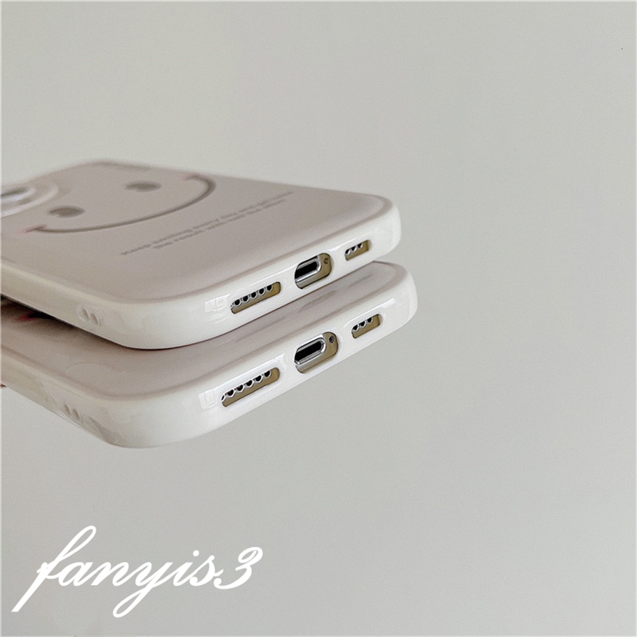 Ốp Điện Thoại Silicon Mềm Đệm Khí Hình Mặt Cười Đơn Giản Cho iPhone 13 12 11 Pro Max X XR Xs Max 8 7 Plus SE 2020