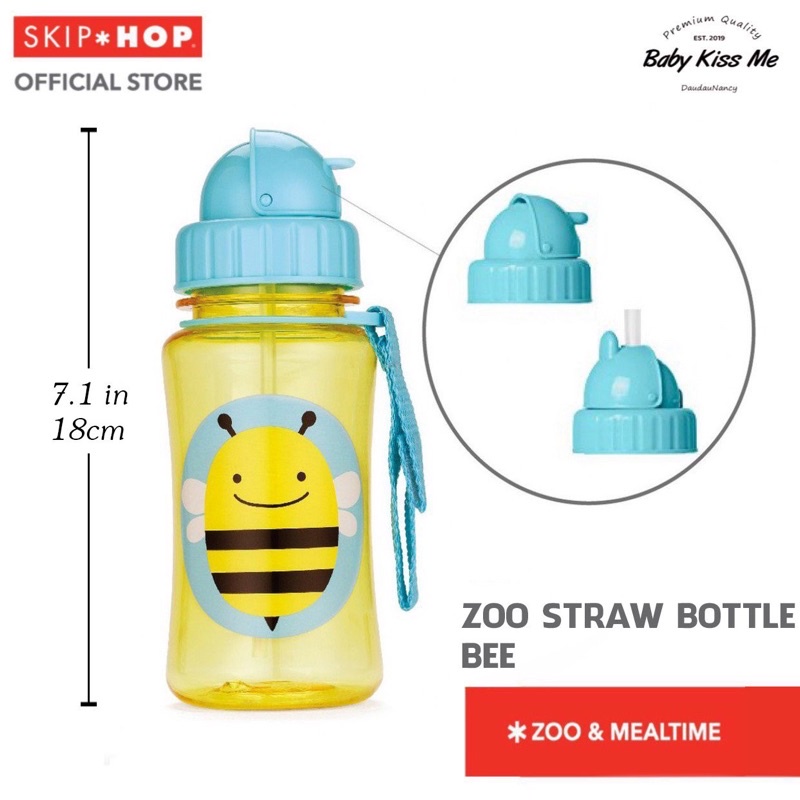 Bình uống nước có ống hút mềm cho bé - Skip Hop Straw Cup 350ml