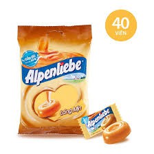 Kẹo cứng Alpenliebe các vị caremen/ dâu/bạc hà socola 120G