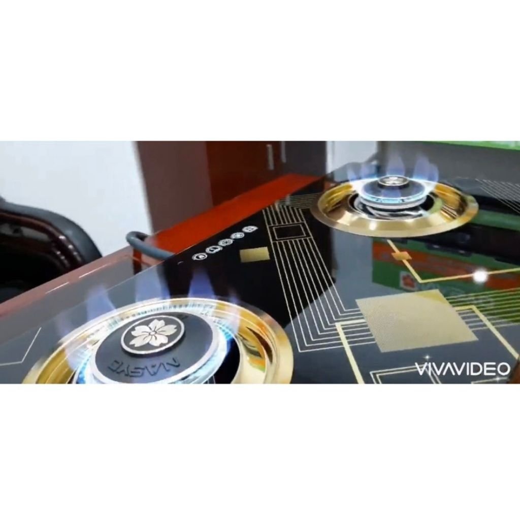 Bếp ga đôi 🥰 Free Ship🥰 Bếp gas đôi mặt kính NASYO NS18 K