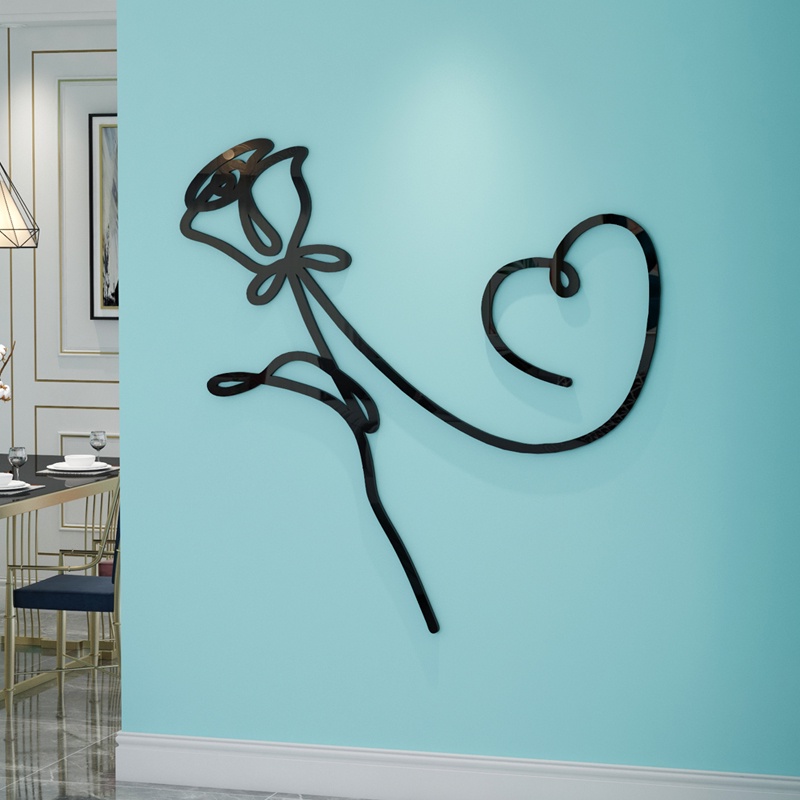 Tranh Mica Trái tim cách điệu Trang trí phòng khách, phòng ngủ, cửa hàng 21 Kiểu Màu